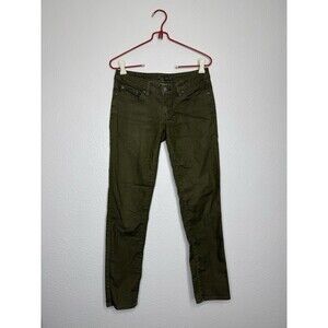 Prana Woman’s Kara Jeans Denim Pants Olive Green Low-Rise Size 2/26 See Pics